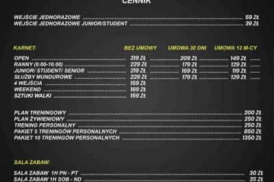 CENNIK 2026r.