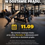 PRZERWA W DOSTAWIE PRĄDU W DNIU 11.09.2026