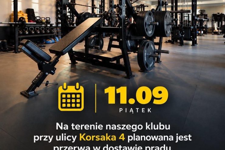 PRZERWA W DOSTAWIE PRĄDU W DNIU 11.09.2026